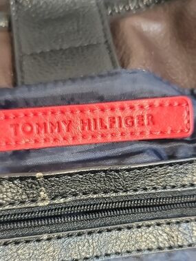 Tommy Hilfiger Navy Crossbody Bag with Red Logo Trim